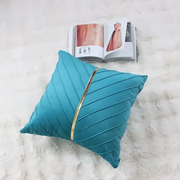 Luxury Velvet Cushion Covers Patchwork Leaf Design for Home Decor