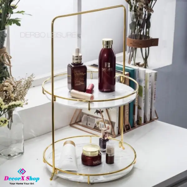 Two Layer round metal shelve